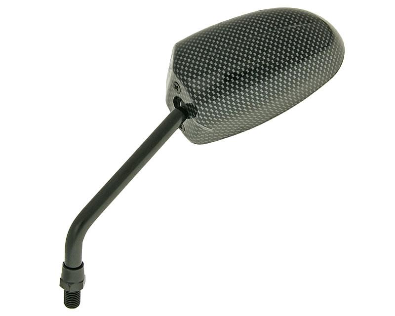 veidrodis F1 Round Style kairėje pusėje M10 Carbon Look
