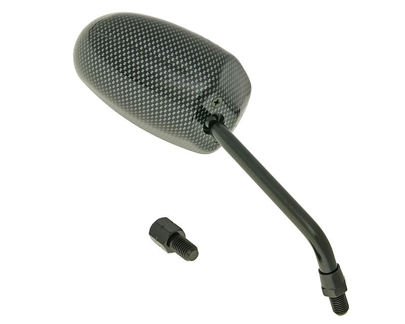 veidrodis F1 Round Style dešinėje pusėje M10 Carbon Look