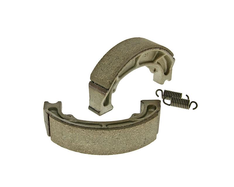 Būgninių stabdžių kaladėlių komplektas 120x25mm būgniniams stabdžiams, skirtiems Atala Hacker, Derbi Paddock, Italjet Torpedo, Suzuki Katana