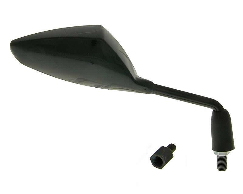 veidrodis Sport dešinysis, M8 / M10 trikampis juodas - universalus