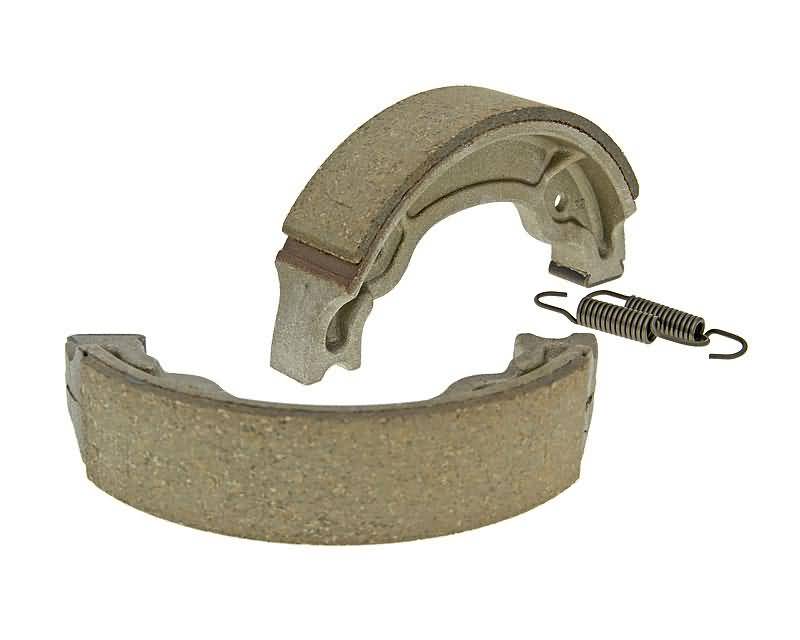 Būgninių stabdžių kaladėlių komplektas 130x28mm būgniniams stabdžiams, skirtiems Aprilia Scarabeo 100 2-taktų, MBK Booster 100, Yamaha Aerox 100