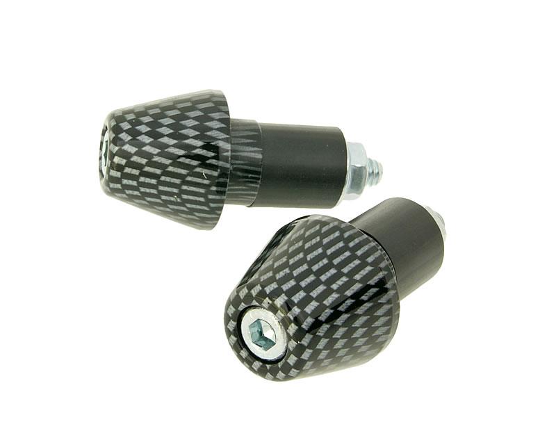 Vairo slaideriai / antgaliai 17,5 mm - Carbon Look