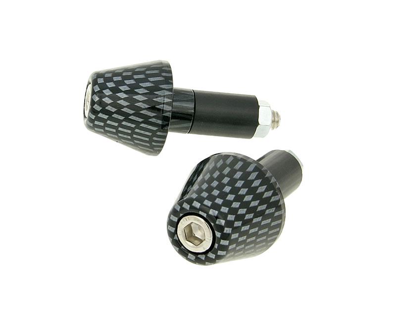 Vairo slaideriai / antgaliai 13,5 mm - Carbon Look