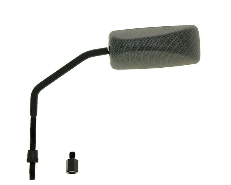 veidrodis F11 Millenium M8 ilgas dešinysis sriegis įsk. adapteris matinis Carbon Look