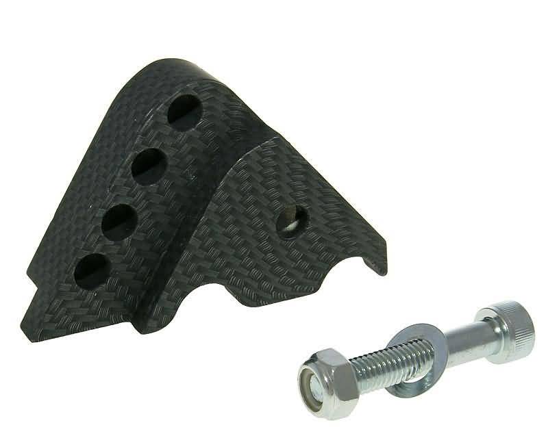 Amortizatoriaus paaukštinimas CNC 4 skylių reguliuojamas tvirtinimas - Carbon Look Minarelli Horizontal