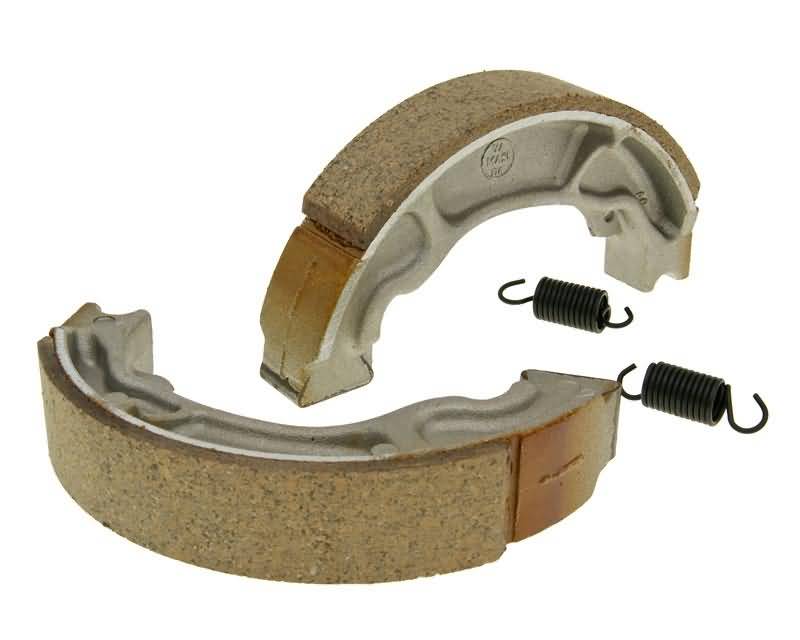 Būgninių stabdžių kaladėlių komplektas 130x25mm būgniniams stabdžiams Honda 125, 150 NES, Dylan, Lead, Passion PES, SH, Vision