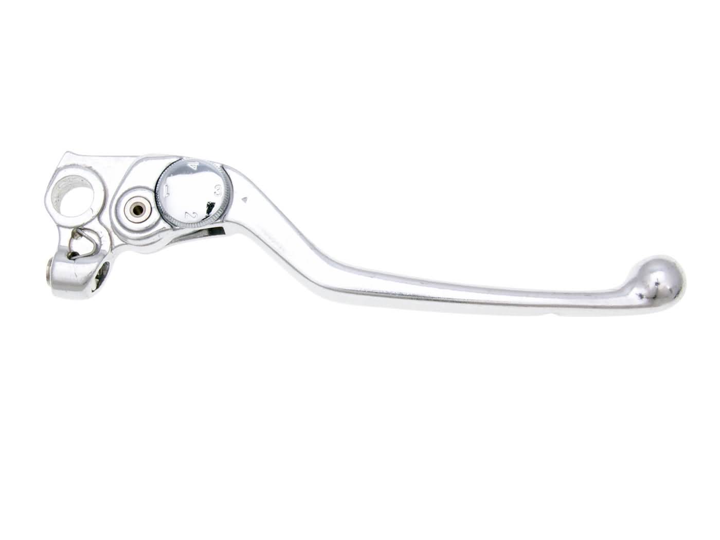 stabdžių rankenėlė dešinė sidabrinė Gilera GP800 su Brembo stabdžių sistema