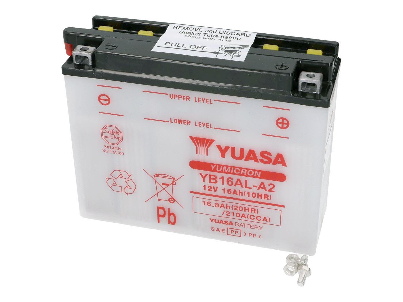 baterija Yuasa YuMicron YB16AL-A2 be rūgšties paketo
