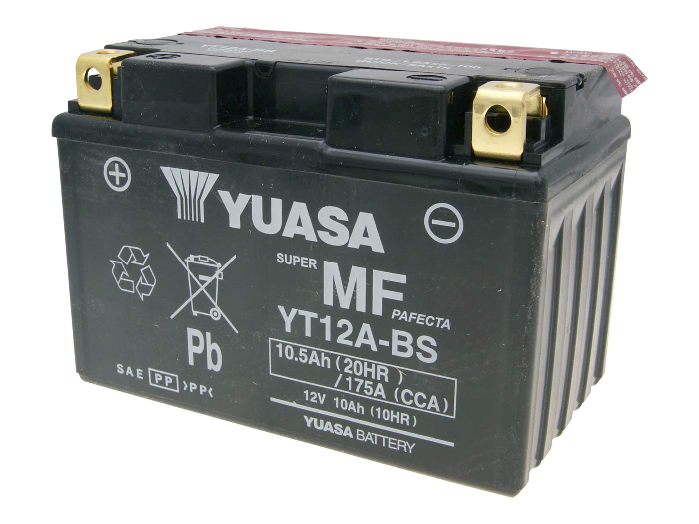 baterija Yuasa YT12A-BS DRY MF Nereikalauja priežiūros