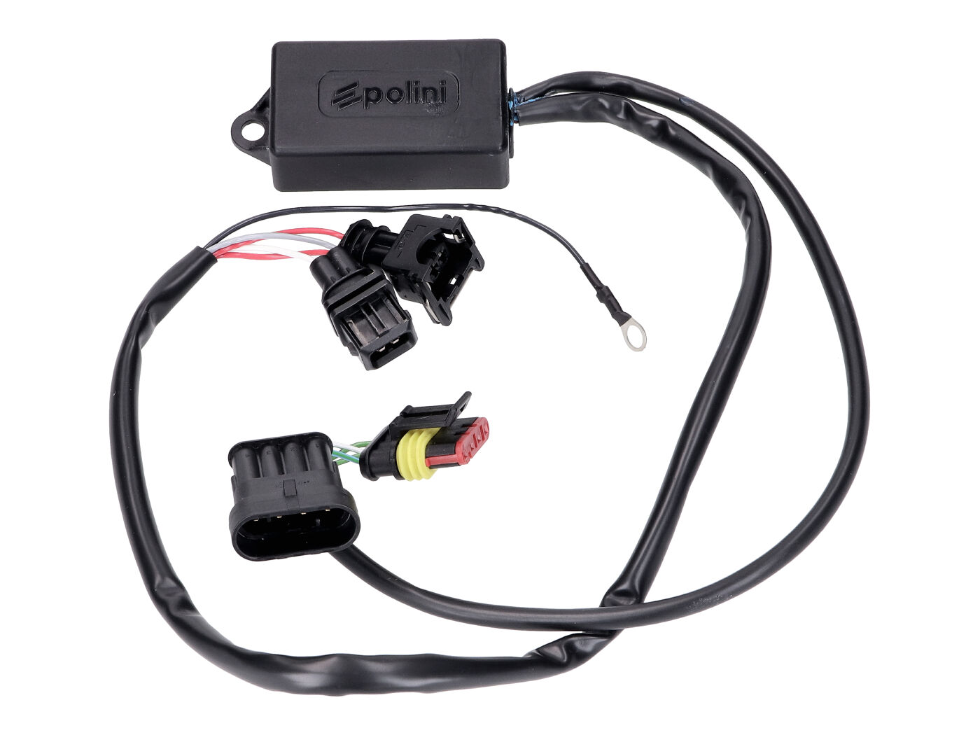 įpurškimo modulis Polini ECU, skirtas Vespa GTS 300, Aprilia Scarabeo 300, Derbi Rambla, Gilera Nexus 300, Piaggio Beverly 300, Peugeot Geopolis 300 Euro3, Euro4