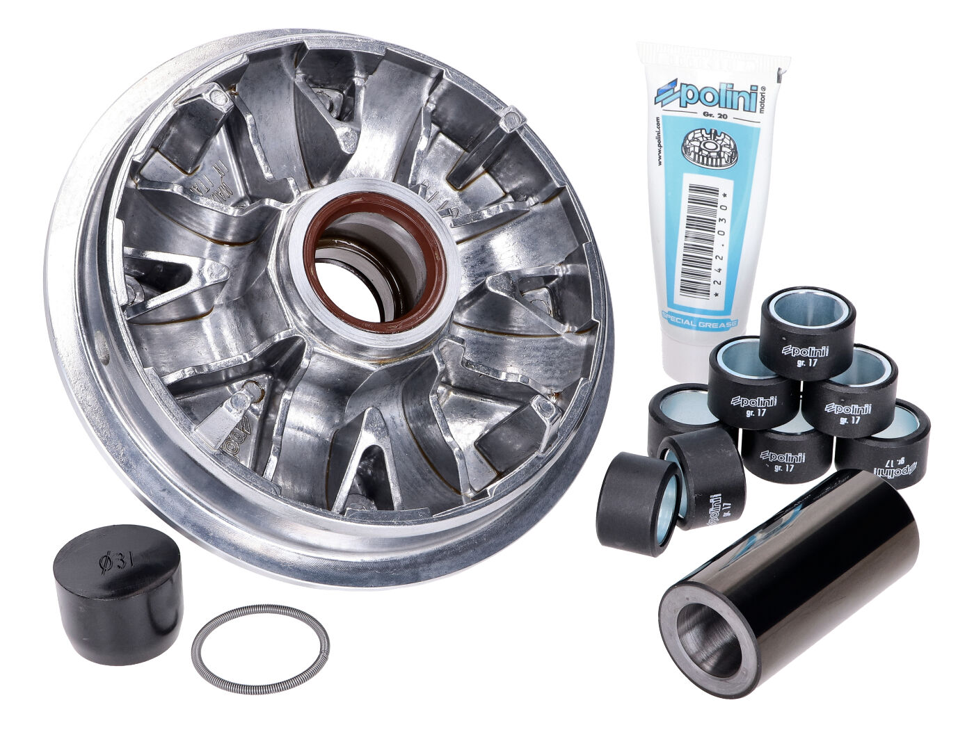 variatorius Polini Maxi Hi-Speed, skirtas Piaggio Beverly, MP3 400 HPE Euro5