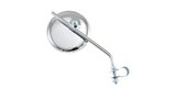 Veidrodinio strypo galas su apvaliu chromu reguliuojamu laikikliu d=8mm