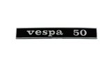 Ženklelis Vespa 50 juodas / chromas
