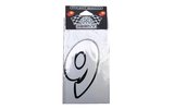 Skaičių lipdukas "9" baltas (9cm)