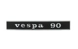 Ženklas Vespa 90 juodas / chromas