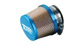 Oro filtras d.28-35 kūginis vielos tinklelis, tiesus mėlynas / chromas