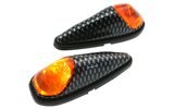 Klijuojami indikatoriai Lietaus lašas oranžinės / Carbon Look