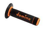 Dvigubo tankio Domino Motocross rankenos juodos/oranžinės