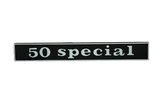 Ženklas Vespa 50 Special juodas / chromas