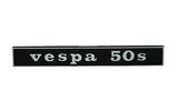 Ženklas Vespa 50 S juodas / chromas