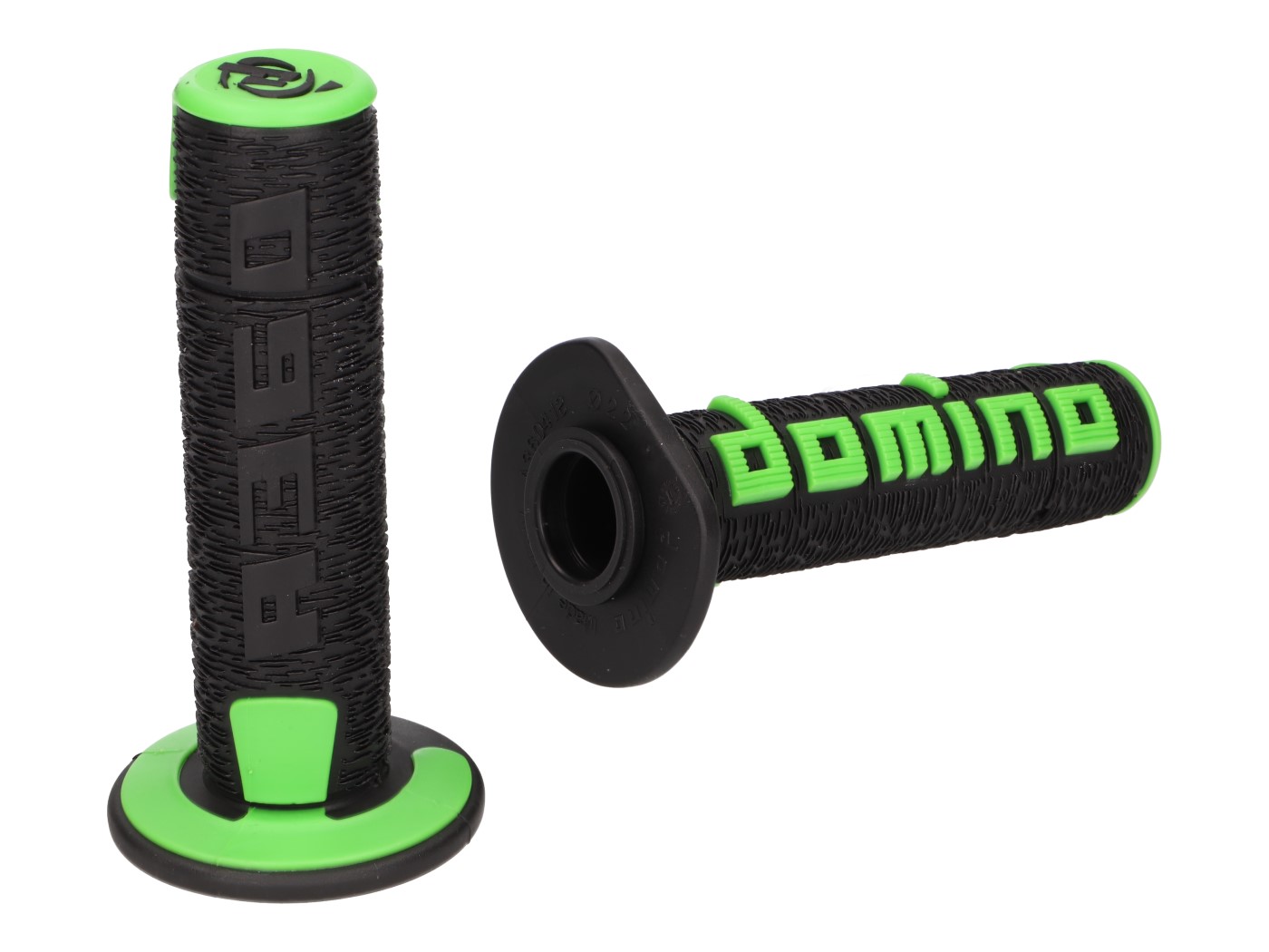 vairo gripsai / guminės rankenos komplektas Domino A360 OFF-ROAD juoda/žalia