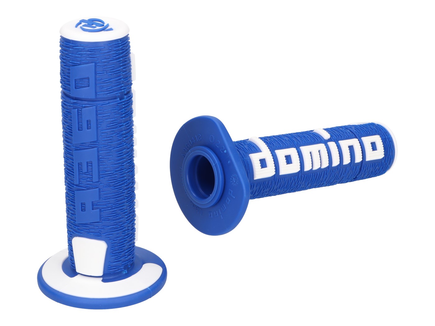 vairo gripsai / guminės rankenos komplektas Domino A360 OFF-ROAD mėlyna/balta