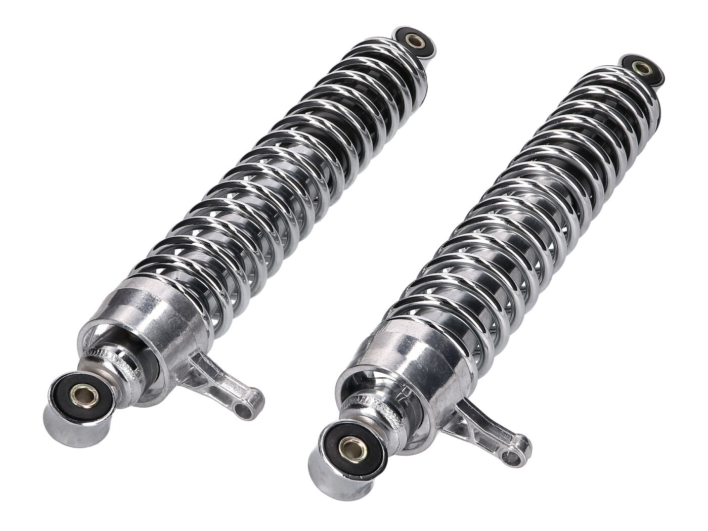 galinių amortizatorių komplektas 380mm reguliuojamas Simson S51, S70, S53, S83 Enduro