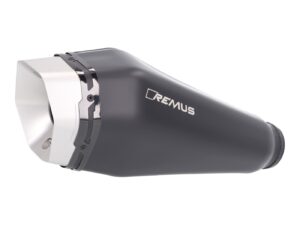 išmetimo duslintuvas REMUS RS juodas, skirtas Vespa GTS, GTS Super 300 HPE Euro4 2019-