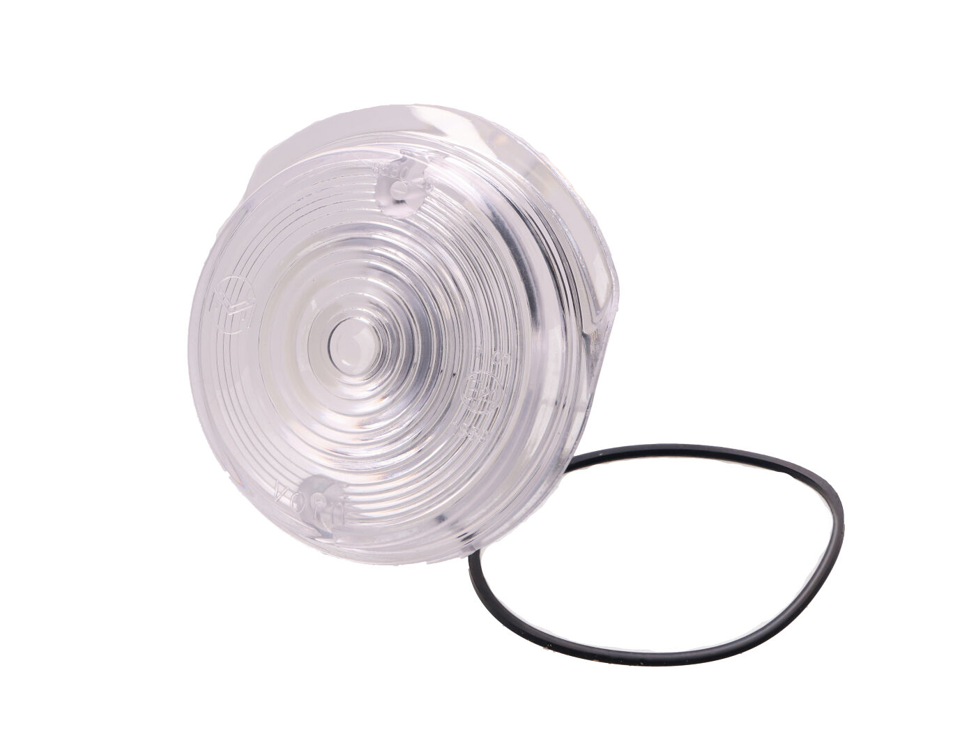priekinio Posūkio stiklas 80 mm baltas, skirtas Simson S50, S51, S70, SR50, SR80, MZ TS 250, ETZ 125, ETZ 150, ETZ 250