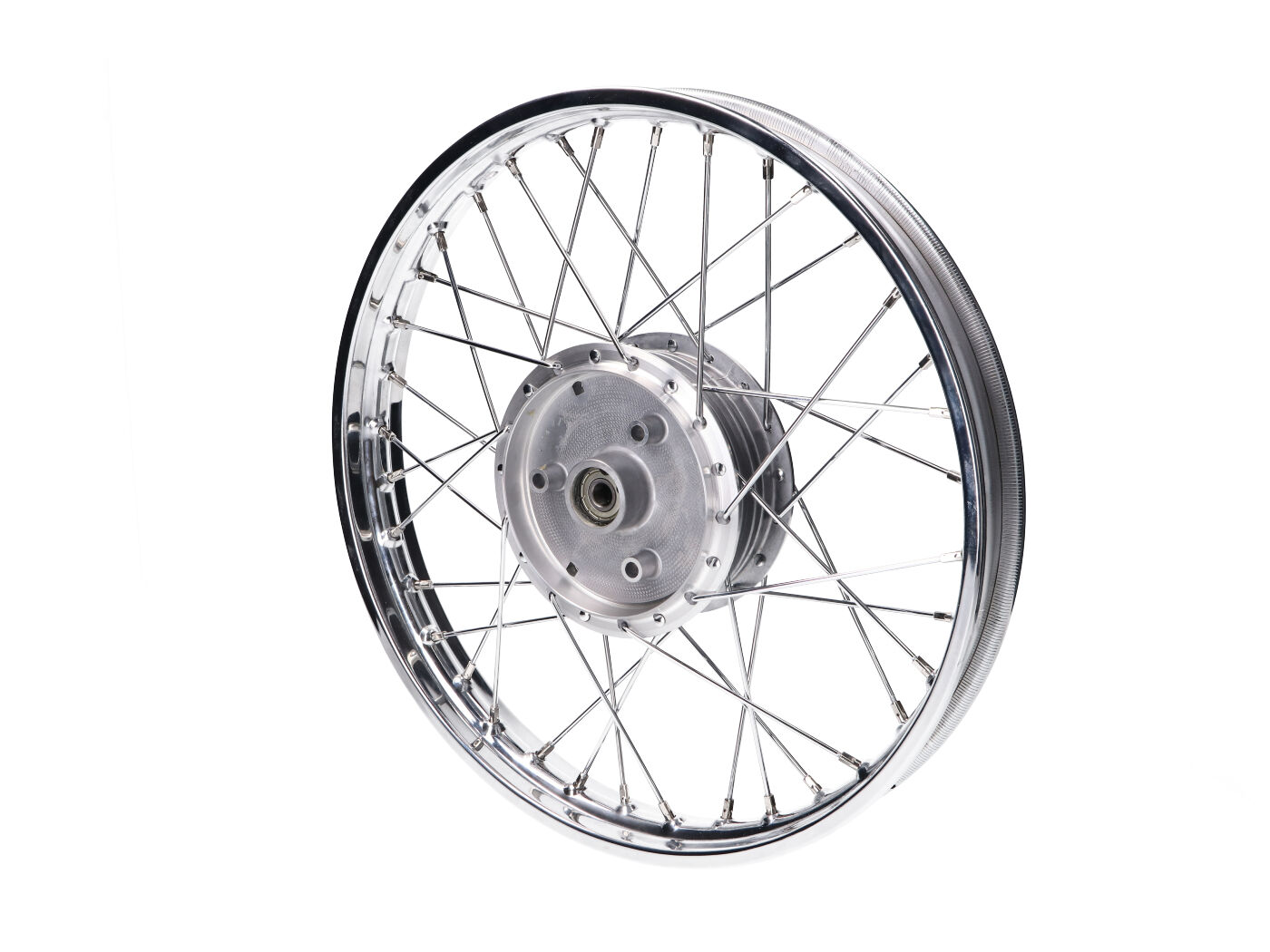 stipininis ratas 1,60 x 16 colių chromuotas plienas, skirtas Simson KR51/1, KR51/2 Schwalbe, S50, S51, S53, S70, S83, SR4-1 Spatz, SR4-2 Star, SR4-3 Sperber, SR4-4 Habicht, Duo