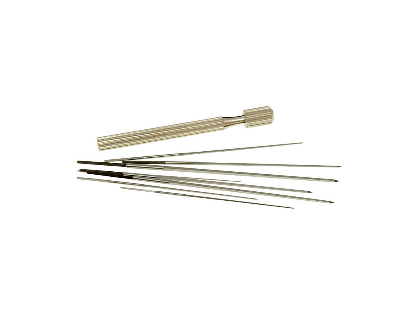 karbiuratoriaus purkštuko reamer komplektas, įsk. rankena 0,6 mm - 1,3 mm