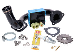 Destriction Kit Premium / juodas kolektorius, skirtas Derbi Senda, Aprilia RX 50, SX 50, Gilera RCR, SMT 2018- (Euro4)