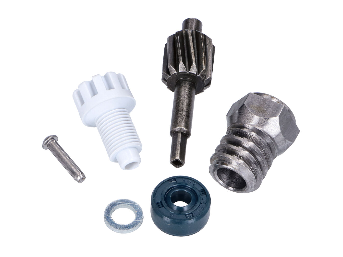 6 dalių tachometro pavaros komplektas, skirtas Simson S51, S53, S70, S83, SR50, SR80, KR51/2