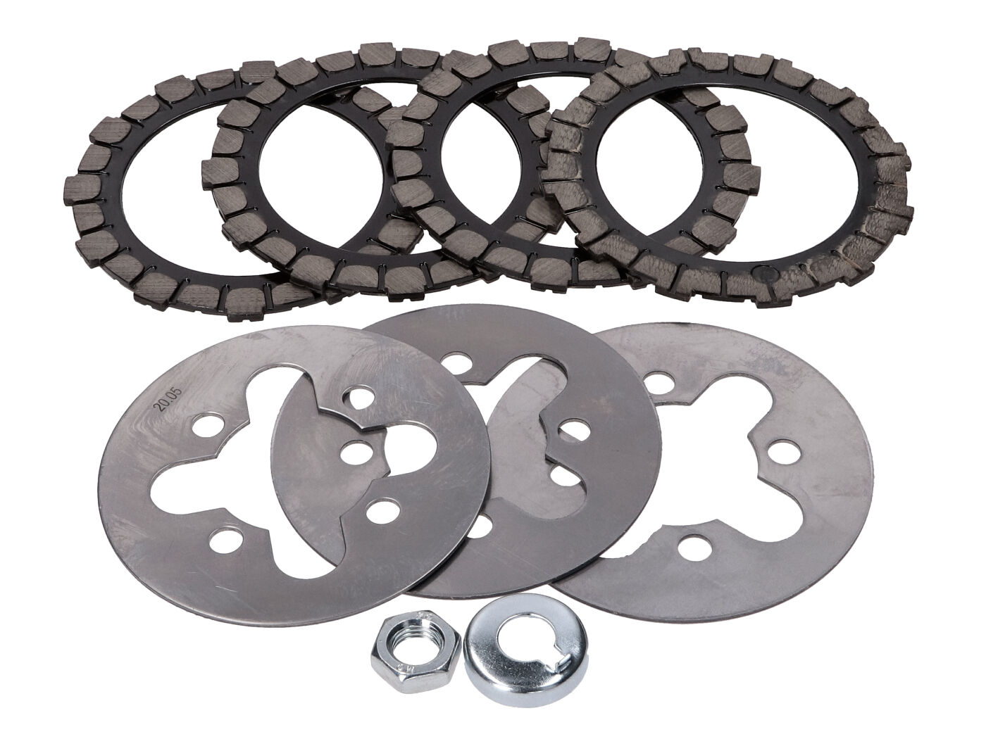 Sankabos diskų komplektas, skirtas Simson S50, SR4-1, SR4-2, SR4-3, SR4-4 KR50/1, Schwalbe, Star, Sperber, Spatz, Habicht