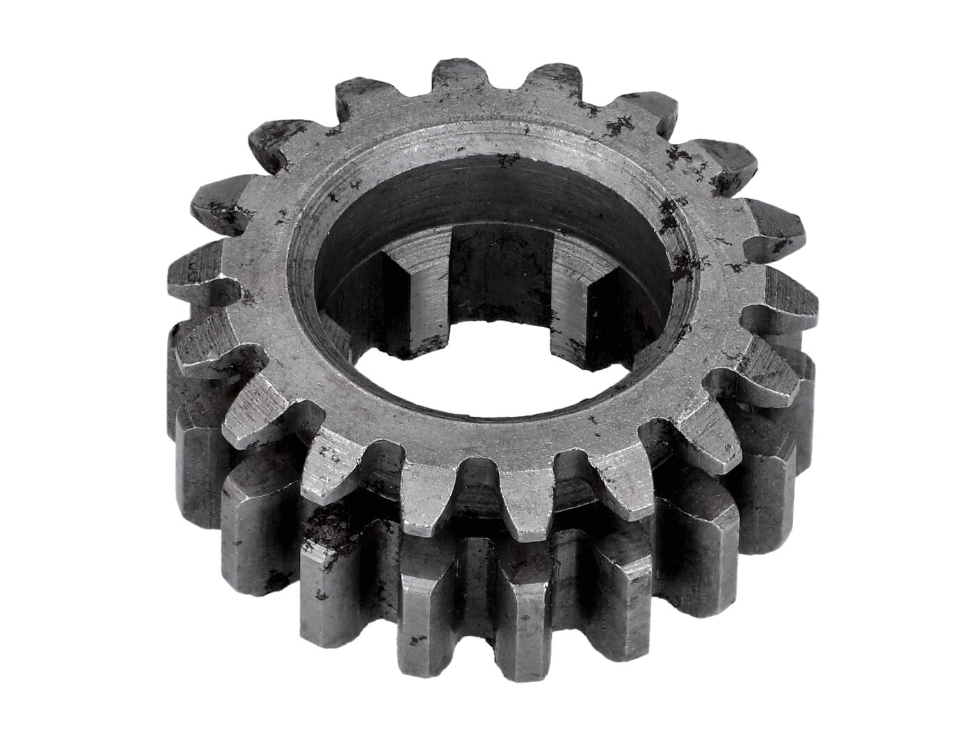 2 greičio pirminė transmisija, 18 dantų, skirta Simson S50, SR4-1, SR4-2, SR4-3, SR4-4 KR50/1, KR51/1, Schwalbe, Star, Sperber, Spatz, Habicht