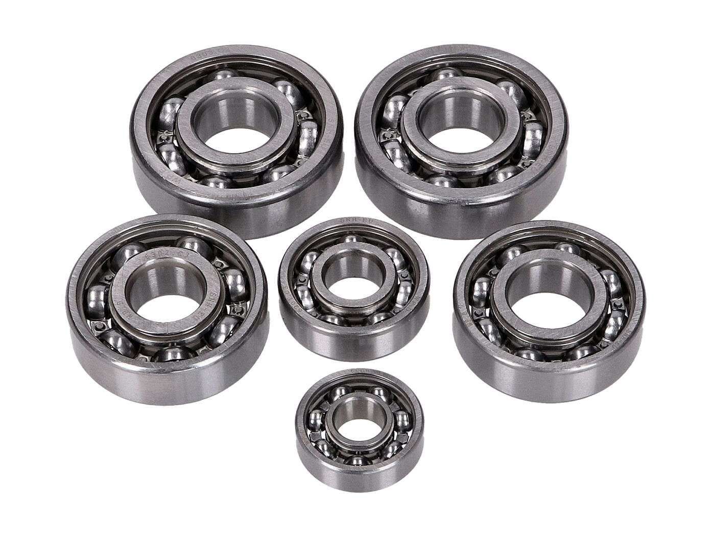 pavarų dėžė / variklio guolių komplektas SNH 6 dalių Simson S50, KR50, KR51/1, SR4, Schwalbe, Star, Sperber, Spatz, Habicht