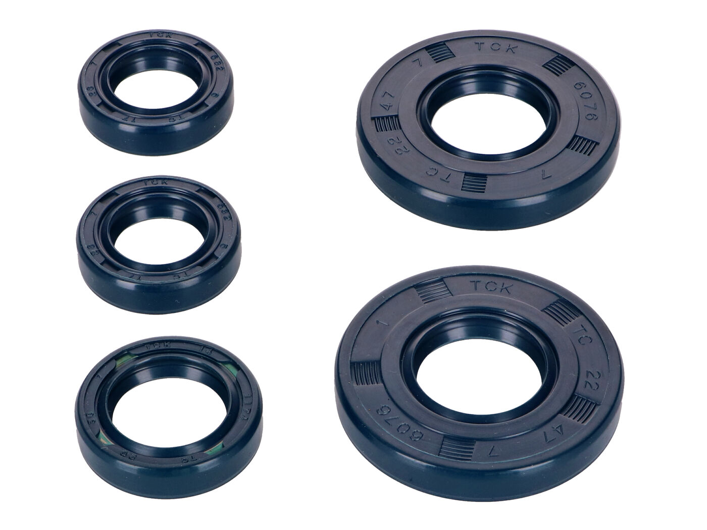 riebokšlių komplektas TCK mėlynas Simson S50, SR4-1, SR4-2, SR4-3, SR4-4, KR51/1 Schwalbe, Star, Sperber, Spatz, Habicht
