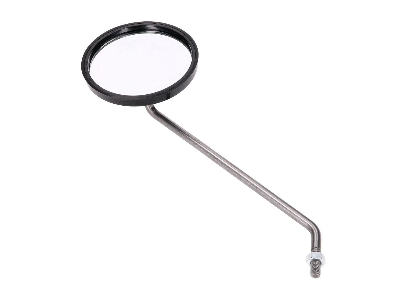 veidrodis kairysis retro stiliaus apvalios formos 90 mm, M8 sriegis Simson S50, S51, S70, SR50, SR80, KR51/2 KR50 Schwalbe