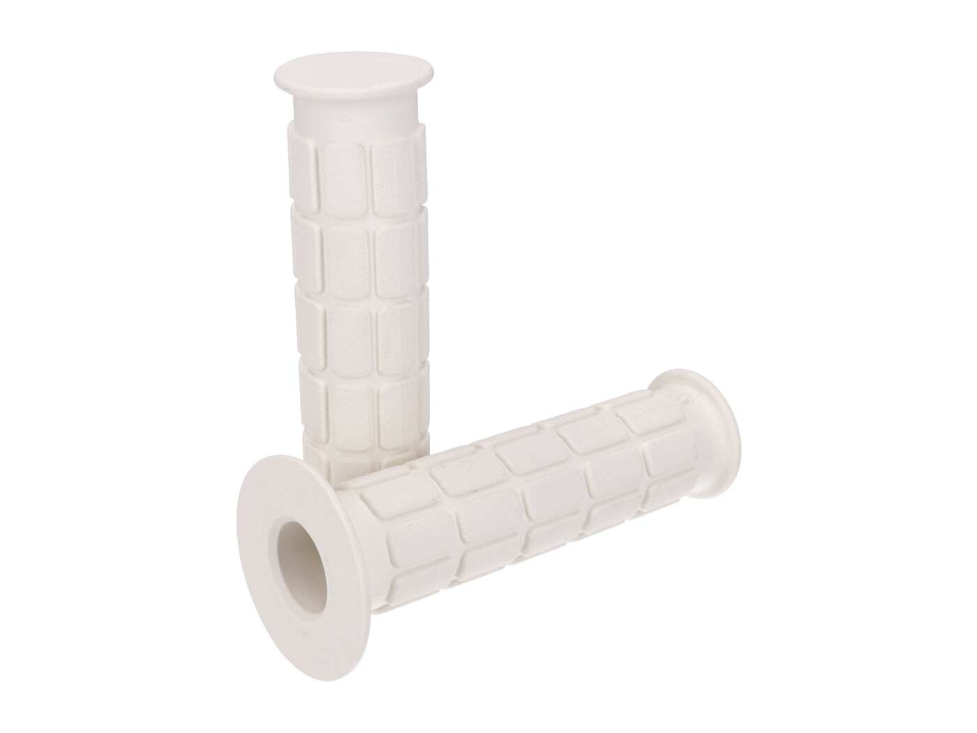 vairo guminės rankenos komplektas baltas, vaflinio dizaino Simson S50, S51, S53, S70, S83, SR50, SR80