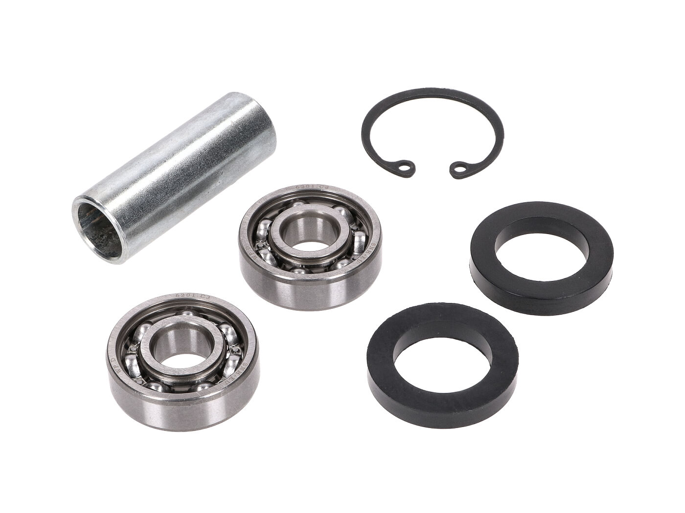rato stebulės guolis ir priedų komplektas, skirtas Simson S50, S51, S53, S70, S83, SR50, SR80, KR51/1, KR51/2, SR4-1, SR4-2, SR4-3, SR4-4
