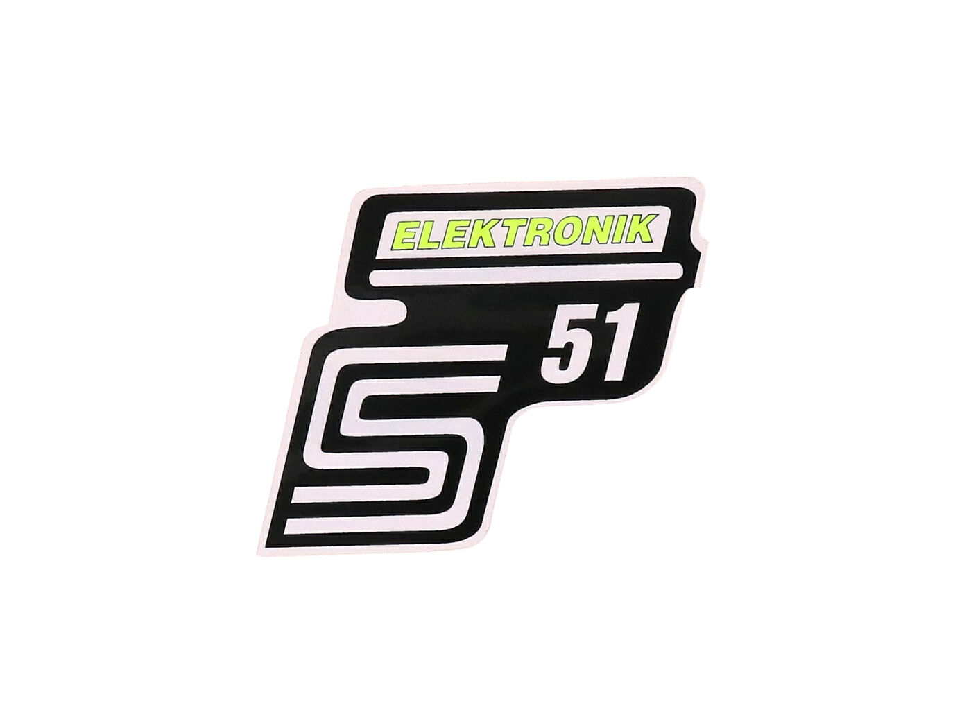 logotipo folija / lipdukas S51 Elektronik neon geltonas Simson S51