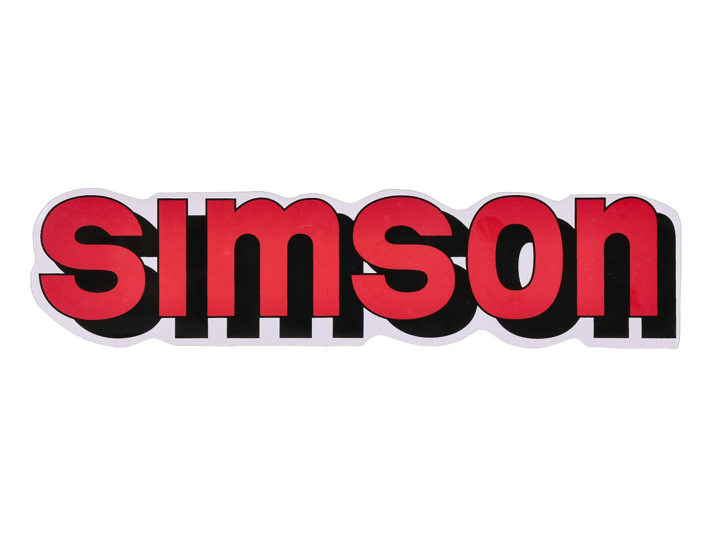 logotipo folija / lipdukų bakas raudonas, juodas Simson S51
