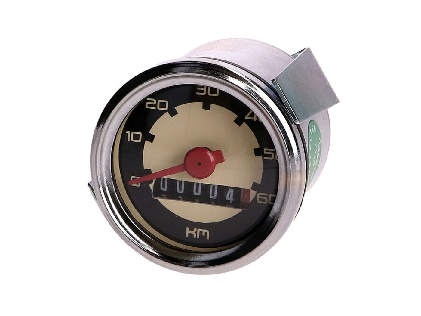 spidometras universalus 60km/h 48mm baltas Hercules, Simson