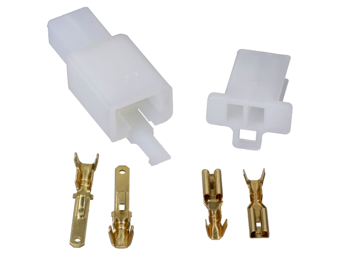 elektros laidų remontas / jungčių komplektas 2 kontaktai 2,8mm 6 vnt