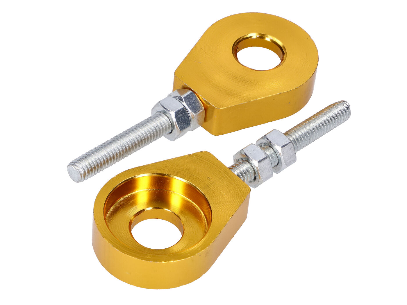 Grandinės įtempimo komplektas aliuminio auksu anoduotas 12mm