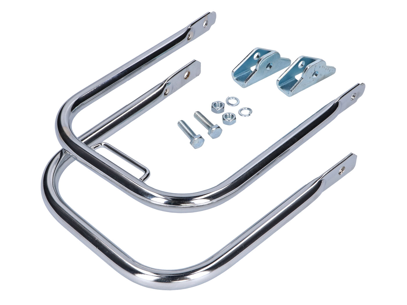 bagažinės komplektas galinis chromuotas ilgas atraminis strypas Simson S50, S51, S70