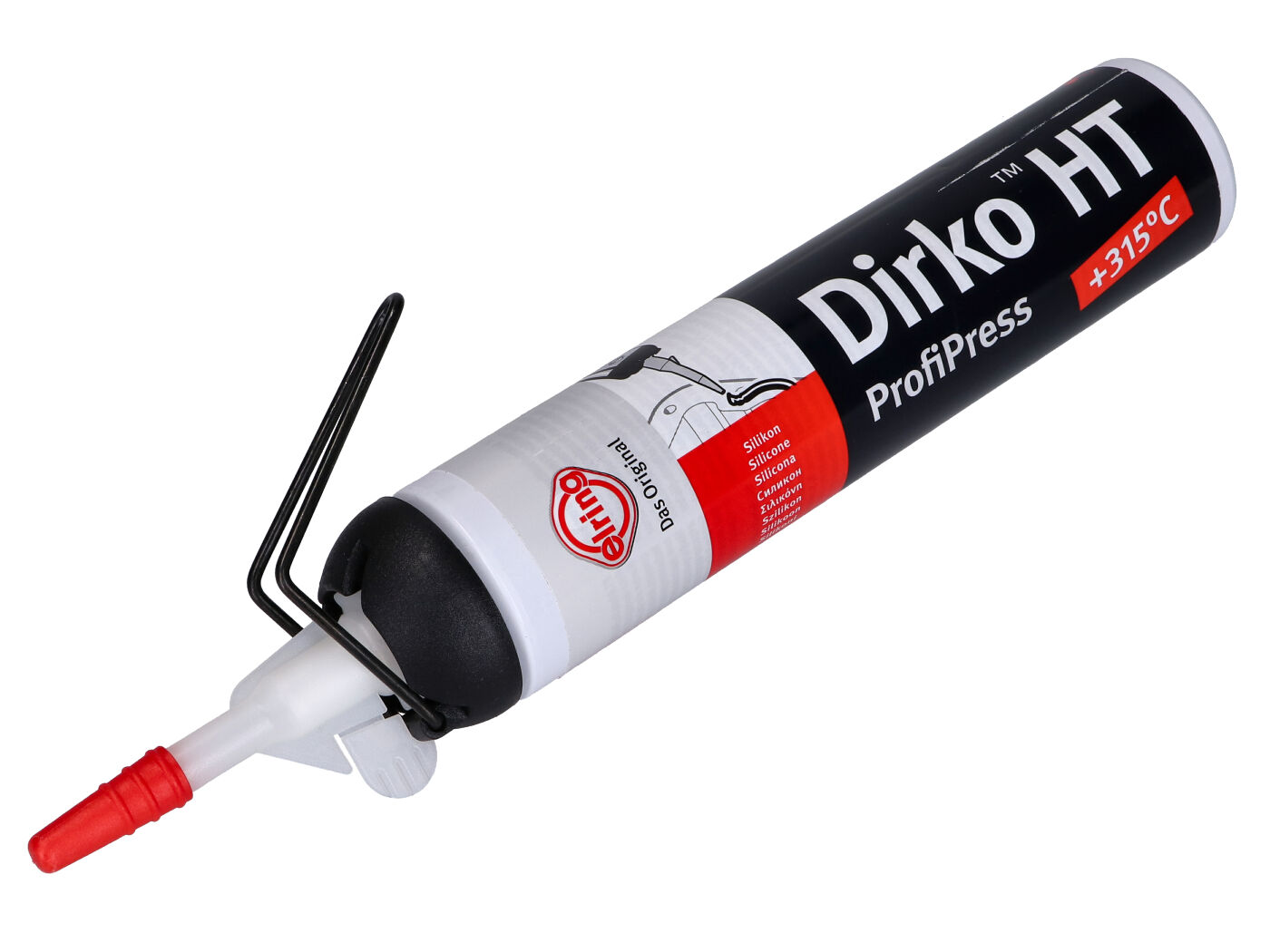 hermetikas Dirko HT silikoninis ProfiPress juodas +315°C 200ml