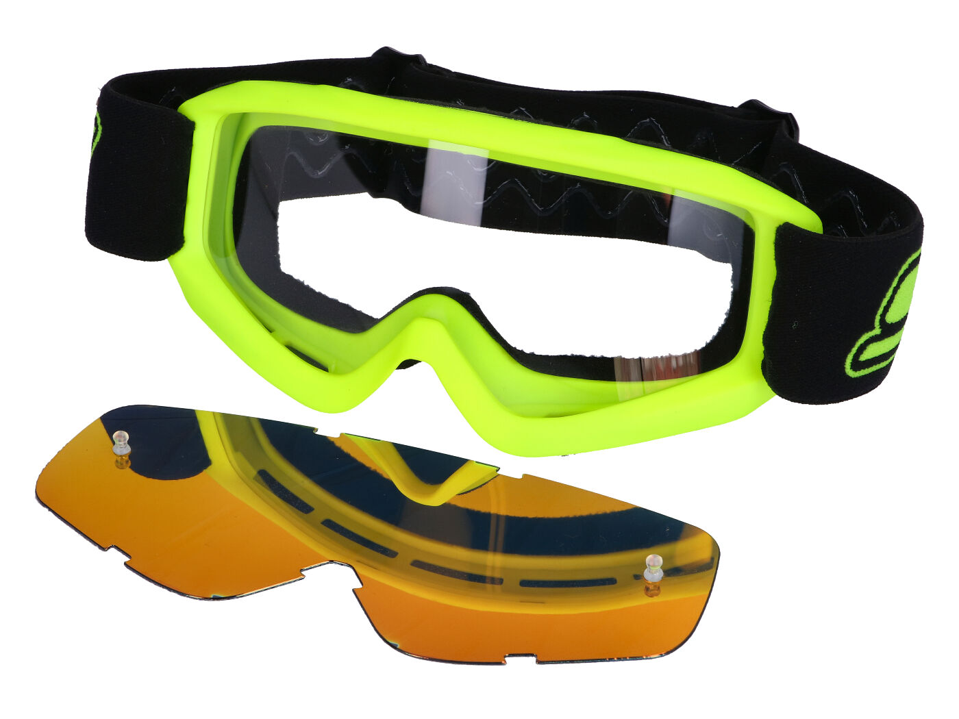 MX akiniai S-Line vaikams fluo geltona - iridžio raudona