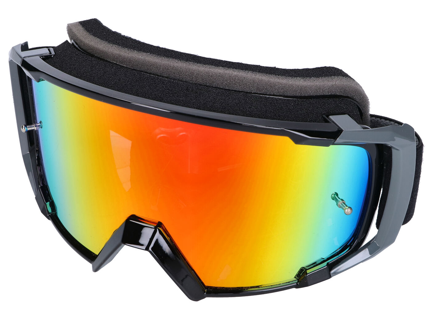 MX akiniai S-Line Scrub juoda / pilka - iridžio geltona