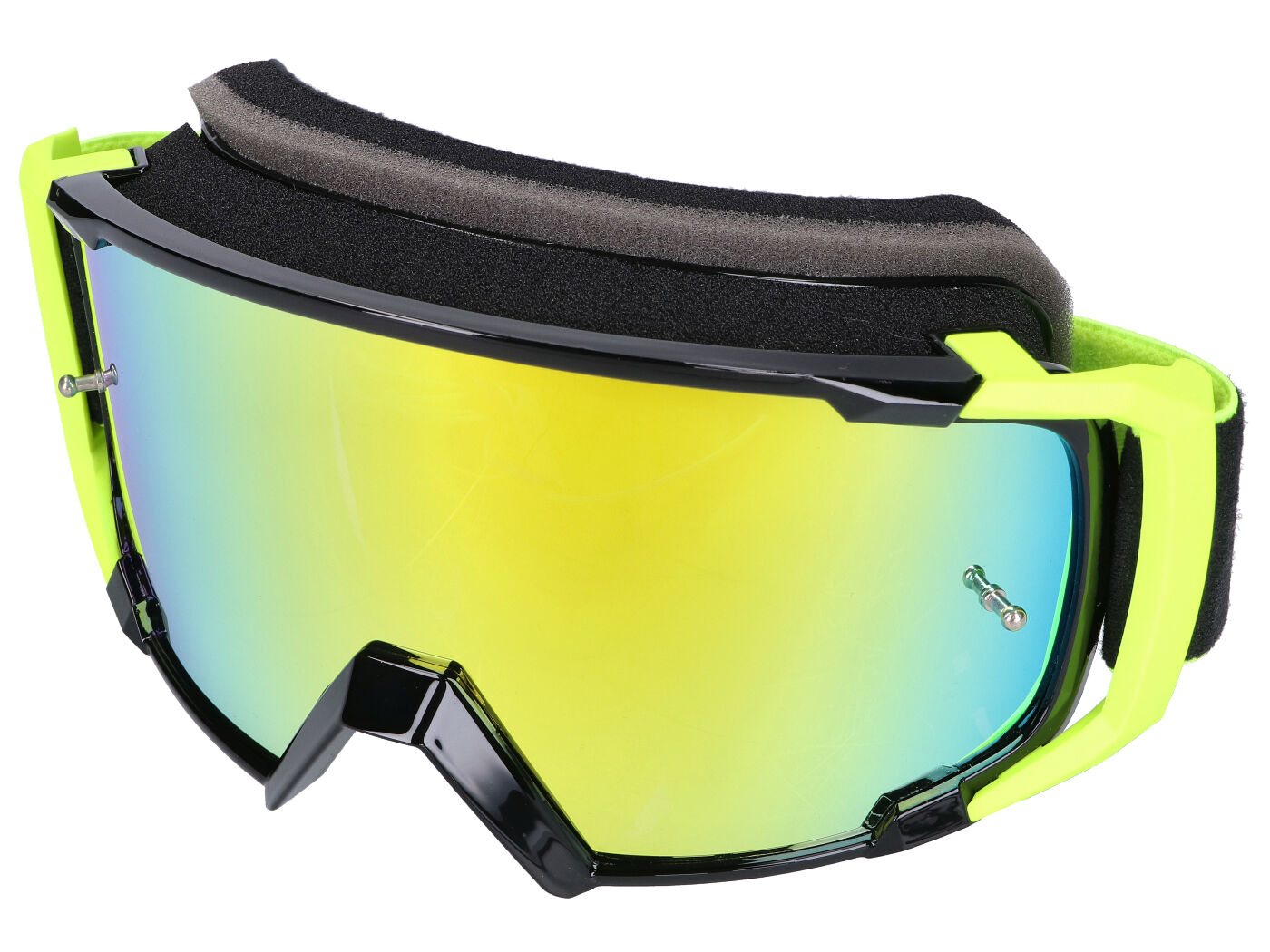 MX akiniai S-Line Scrub juoda / fluo geltona - iridžio žalia